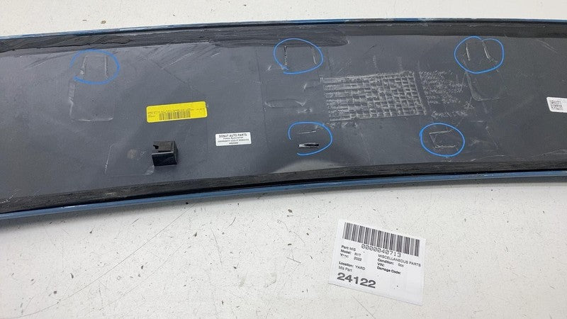 ⭕ 2022-2024 Rivian R1t Front Header Upper Trim Blue (Damaged)