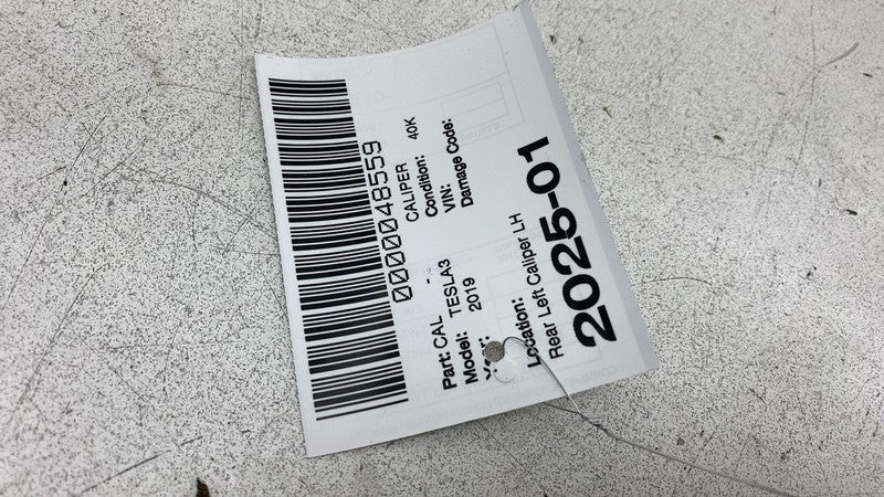 104462300G ⭕ 2017-2025 Tesla Model 3 Rear Left Caliper w/ Brake Line Hose BASE 1044623-00-G