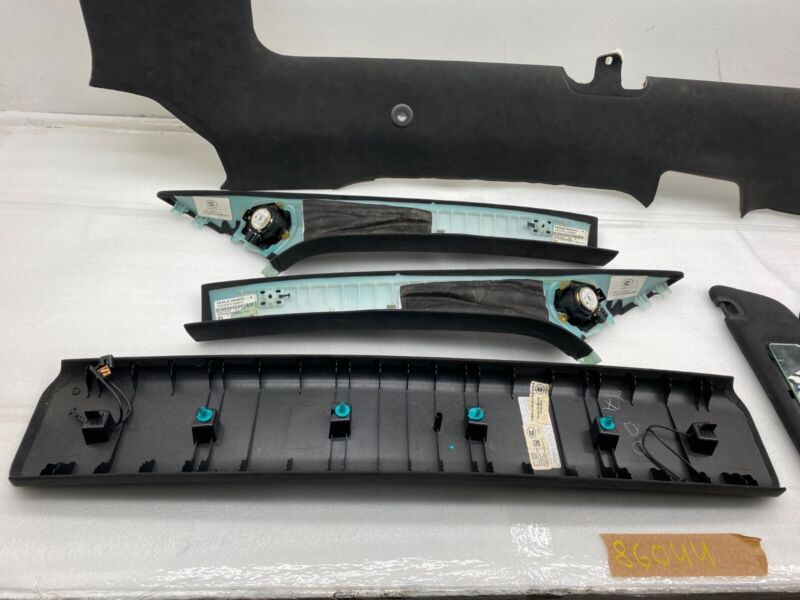 2016-2020 Tesla Model S SET of Ceiling Headliner Sunvisor Upper A + B + C-Pillar