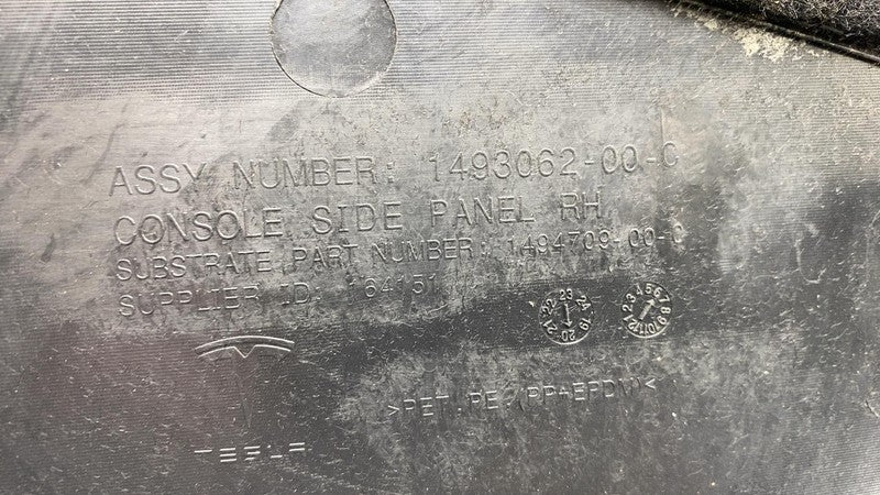 ⭕ 2017-2020 Tesla Model Y 3 MY M3 Front Center Console w/ Side Panel G