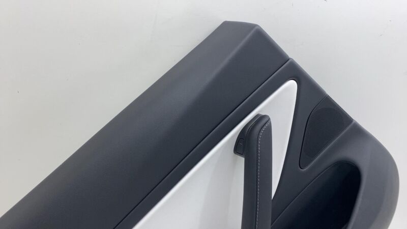 1105095 00 2017-2020 Tesla Model 3 M3 Rear Driver Side Door Panel Trim Cover White Left LH