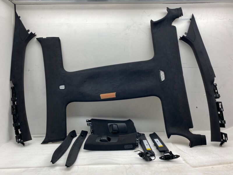 2016-2020 Tesla Model X Headliner A-Pillar + Upper B-Pillar w/ Sunvisor & Bezel