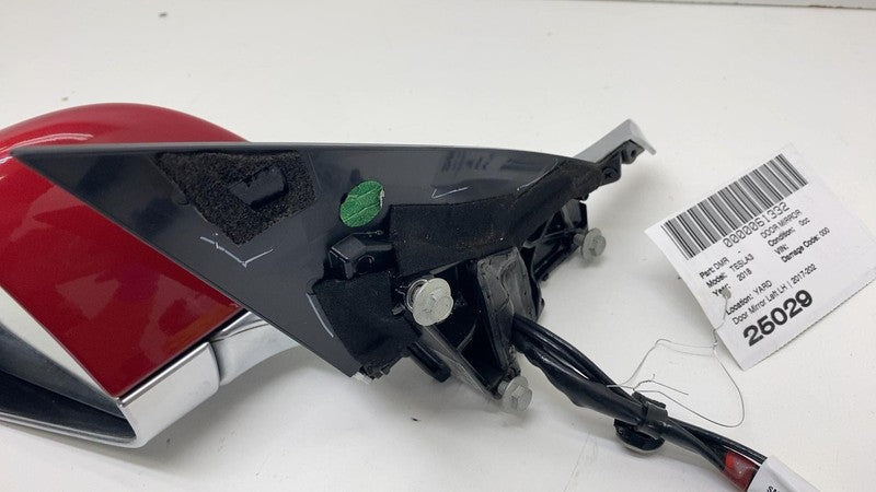 ⭕ 17-20 Model 3 Driver Side Exterior Rear View Door Mirror Left Red PP