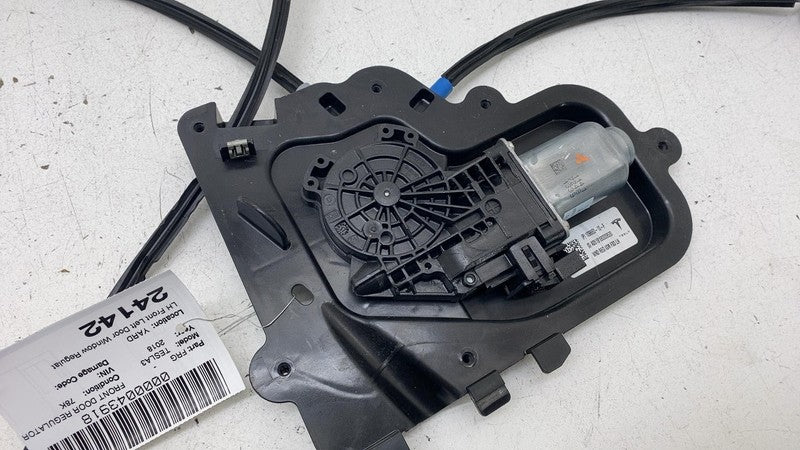 ⭕ 17-23 Model 3 Front Left Door Window Glass Regulator & Motor LH 1096