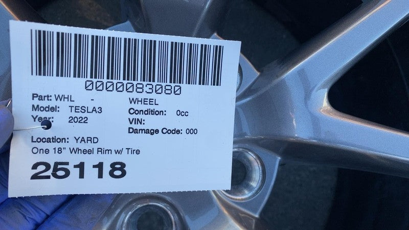 ⭕ 21-23 Model 3 Wheel Rim 18x8.5J +40MM w/ Michelin Tire 235/45 R18 10