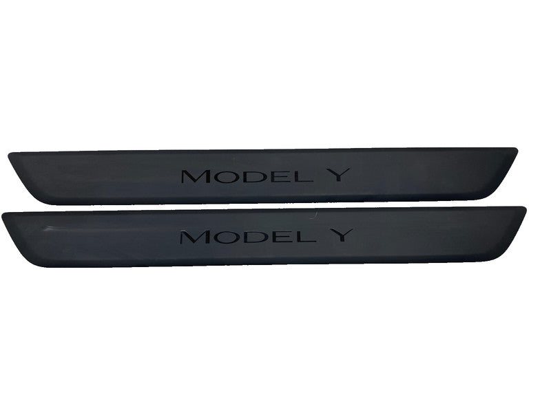 ⭕ 20-24 Model Y Front Left & Right Door Sill Scuff Plate Cover Trim 14