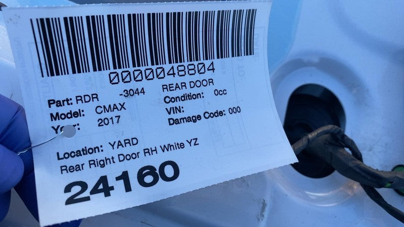 2013-2018 Ford C-Max Rear Passenger Side Door Shell Panel Right RH Assy White YZ