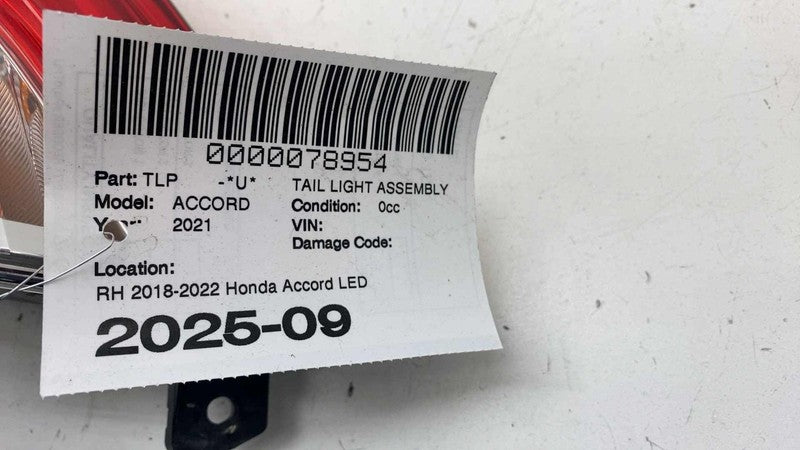 ⭕ 2018-2022 Honda Accord Right Side Tail Light LED Reflector 33500-TVA