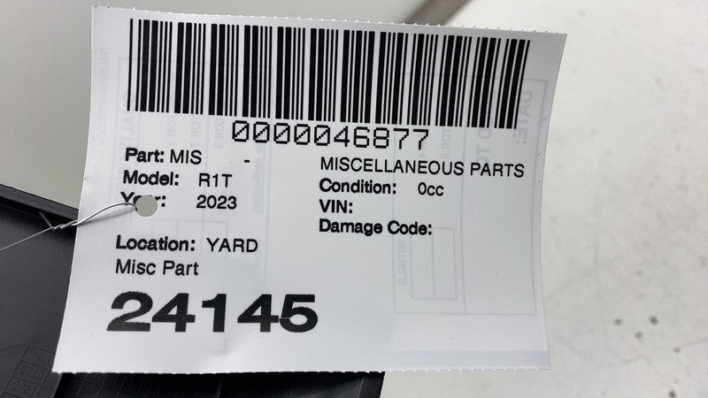 ⭕ 2022-2024 Rivian R1T Rear Left Cargo Gear Tunnel Trim Panel Cover PT