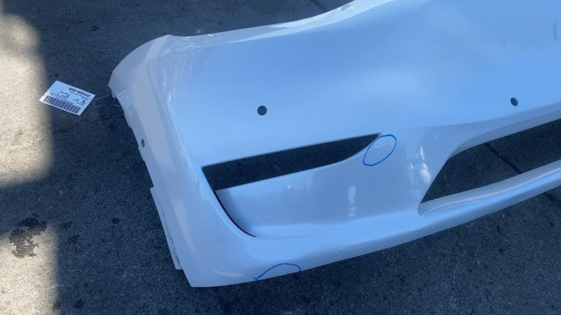 2020-2023 Tesla Model Y MY Front Bumper Cover w/ Park Sensor Holes White - PPSW