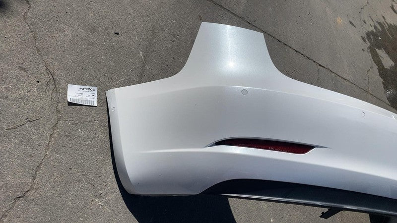 ⭕ 2017-2022 Tesla Model 3 M3 Rear Bumper Fascia Cover w/ Sensor Holes White PPSW