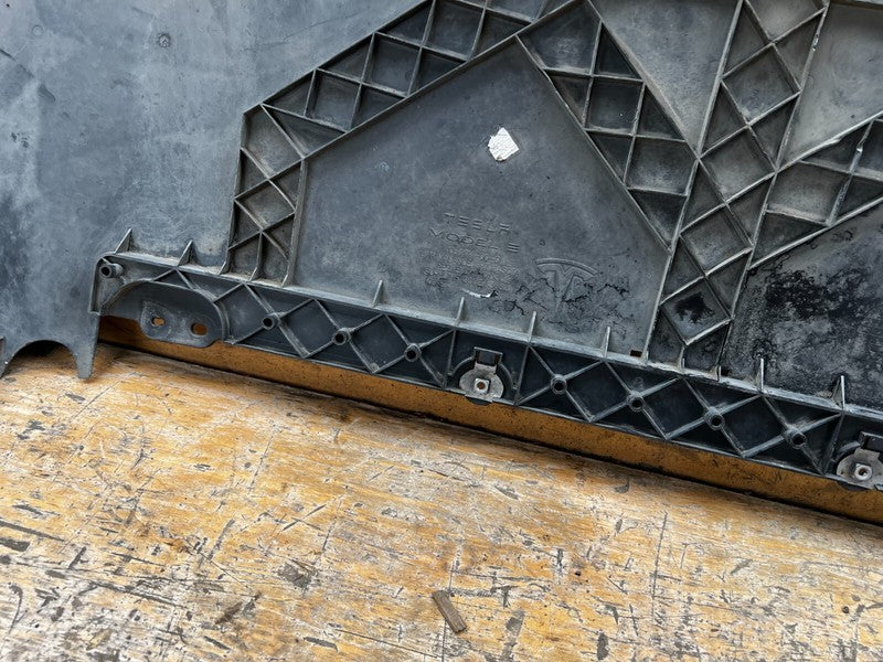 ⭕ 17-23 Model 3 Front Bumper Lower Valance Under Tray Diffuser OEM 108