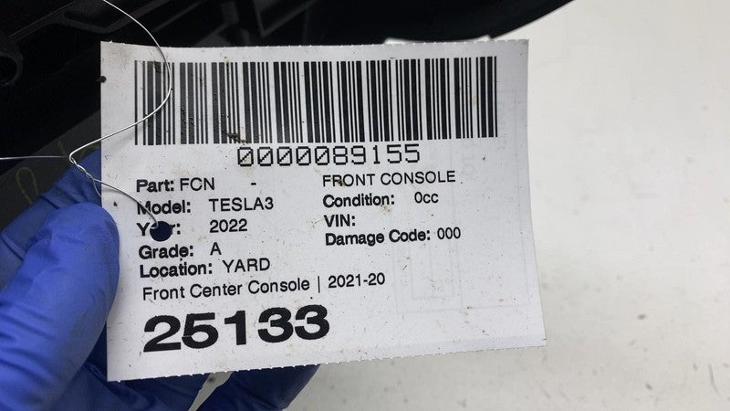 ⭕ 2021-2023 Tesla Model 3 M3 Front Floor Center Console Armrest & Carr