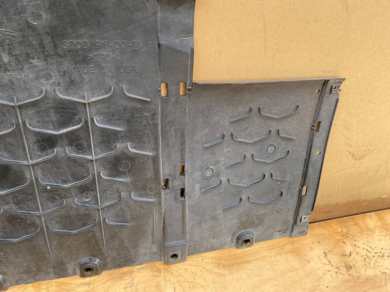 6008191 00 D ⭕ 2012-2015 Tesla Model S Rear Under Tray Splash Aero Shield Cover 6008191-00-D