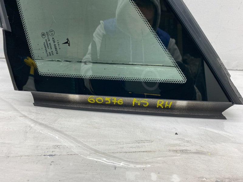 E6 43R-008010 ⭕ 2012-2021 Tesla Model S Rear Passenger Side Quarter Window Glass Right RH OEM