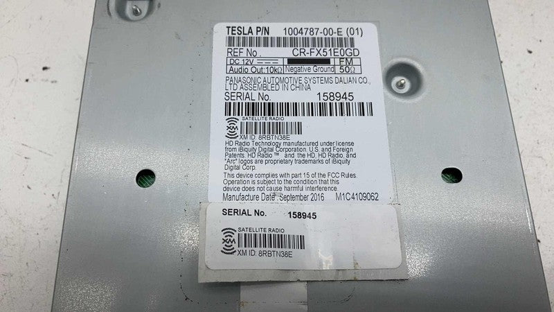 1004787-00-E ⭕2012-2020 Tesla Model S Satellite Radio Receiver Tuner Module Unit 1004787-00-E