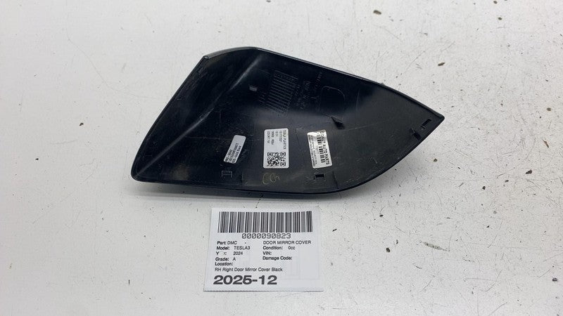 ⭕ 2017-2025 Model 3 Right Door Mirror Cover Skull Cap RH Black PBSB 10