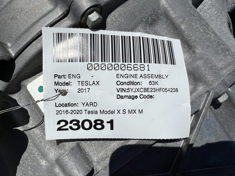 ⭕ 14-18 Model X S AWD Rear Engine Electric Motor Small Drive Unit 1037