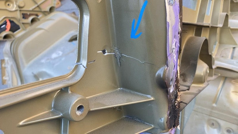 2128750 ST A 2024-2025 Tesla Cybertruck Rear Cast Under Body Frame Structure (DAMAGE PRESENT)