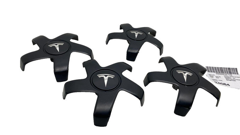 17-23 Model 3 Wheel Center Machined Hub Cap Cover Stiletto Black x4 1044234-00-A