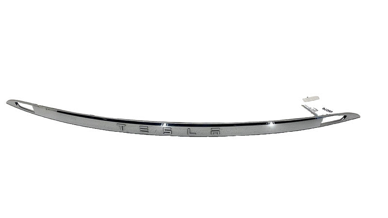 ⭕ 12-15 Tesla Model S Rear Liftgate Trunk Lid Chrome Trim Molding 1025