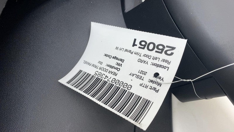 149848400A ⭕ 2020-2024 Tesla Model Y MY Rear Side Door Panel Trim Card Left LH 1498484-00-A