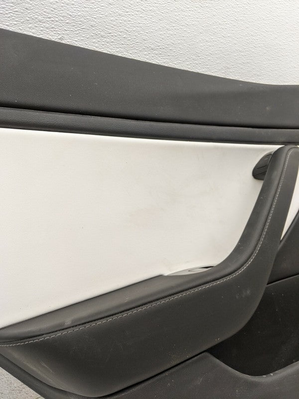 1105095 00 E ⭕2017-2020 Tesla Model 3 Rear Side Door Panel Trim Cover White Left 1105095-00-E
