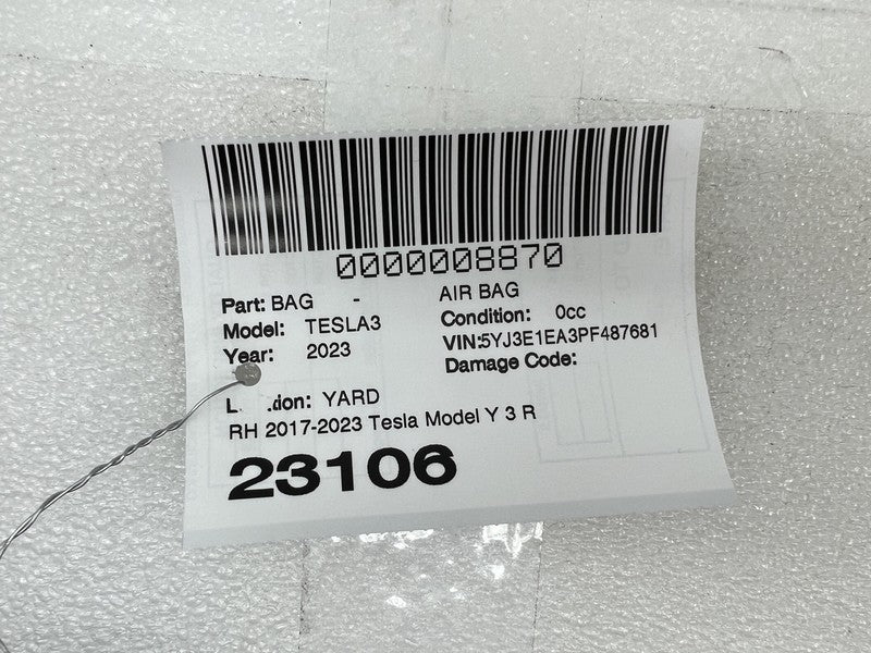 107782600D ⭕ 2017-2023 Model 3 Y Passenger Side Lower Knee Safety Airbag Right 1077826-00-D
