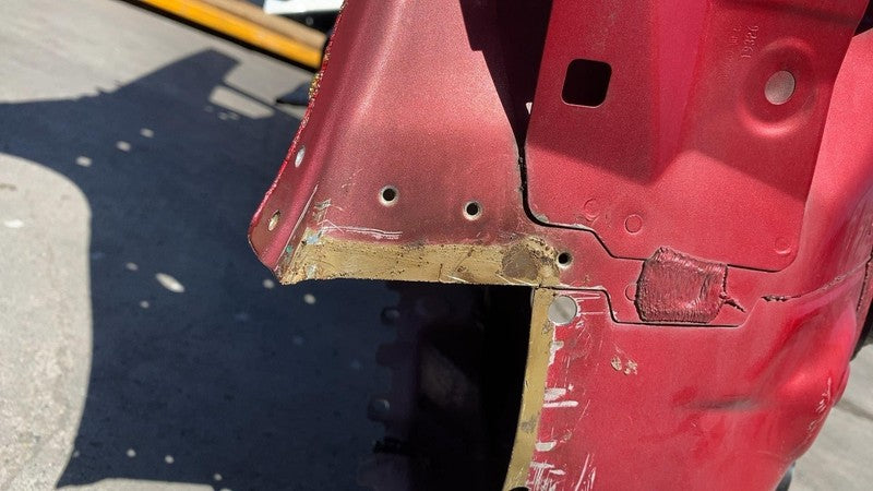 ⭕ 17-20 Tesla Model 3 Rear Right Quarter Panel Structural Frame Cut Red - PPMR