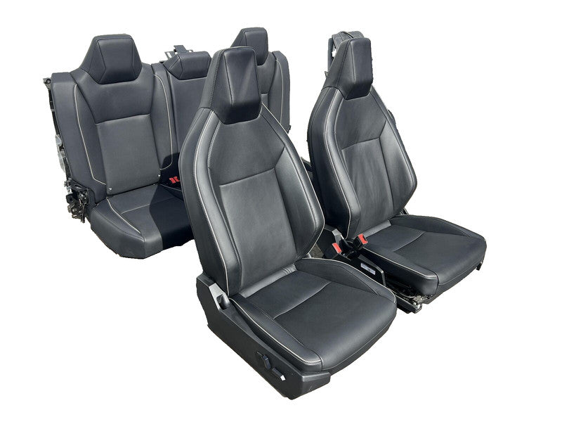 1881398-TX-A 24 25 Tesla Cybertruck Front Seat Left & Right + Rear 2nd Row Perforated Black