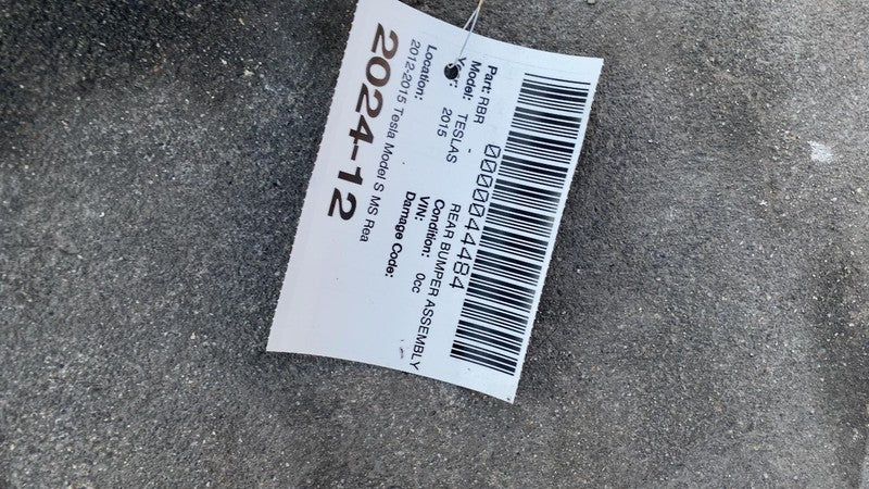 6008179-00-D ⭕  2012-2015 Tesla Model S Rear Bumper w/ Park Sensor Assembly OEM 6008179-00-D