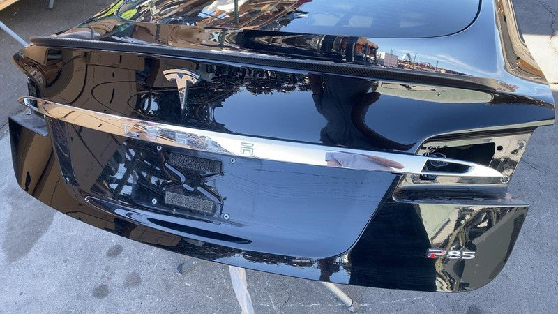 ⭕ 12-15 Tesla Model S Rear Tailgate Hatch Liftgate Panel Assembly Blac