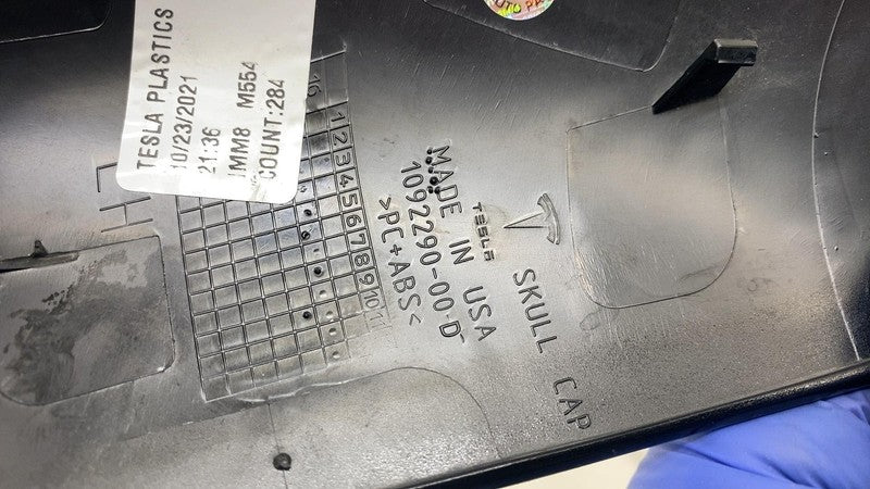 17-25 Model 3 Exterior Door Mirror Skull Cap Cover Left  Black PBSB 10