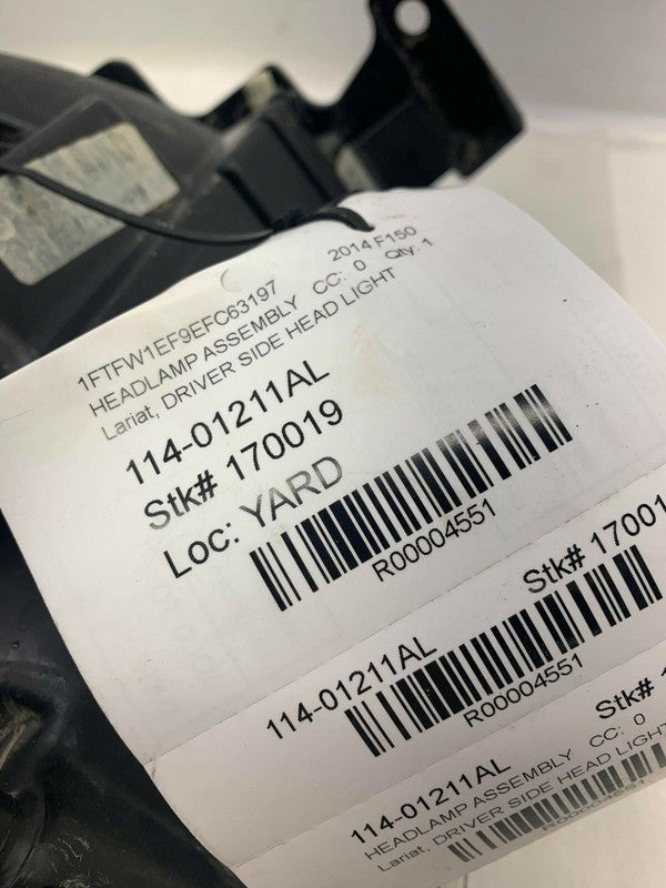 ⭕09-14 Ford F-150 Front Driver Side Halogen Headlight Head Lamp Left 1