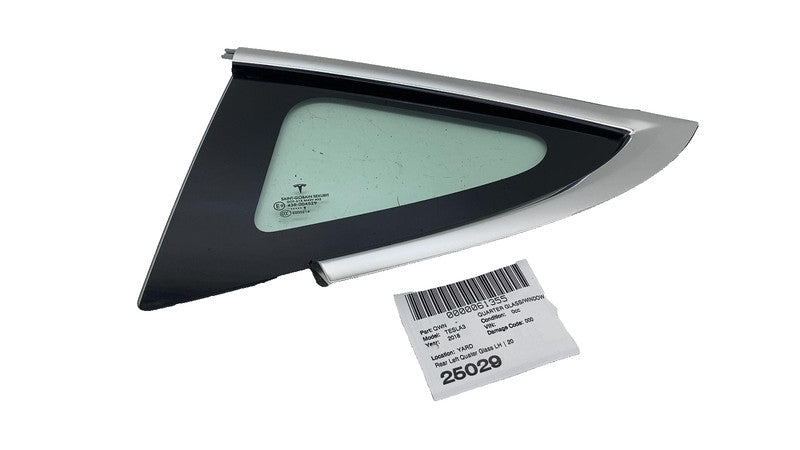108070300F ⭕ 2017-2020 Tesla Model 3 Rear Left Quarter Fixed Window Glass OEM 1080703-00-F