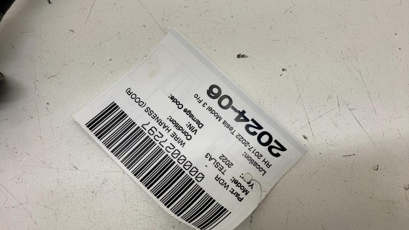 ⭕2021-2023 Tesla Model 3 Front Right Door Wiring Harness Cable Wire Lo