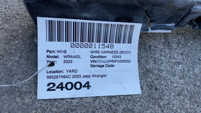 ⭕ 2023 Jeep Wrangler 4XE 2.0L Hybrid Body Wiring Harness Cable Loom 68