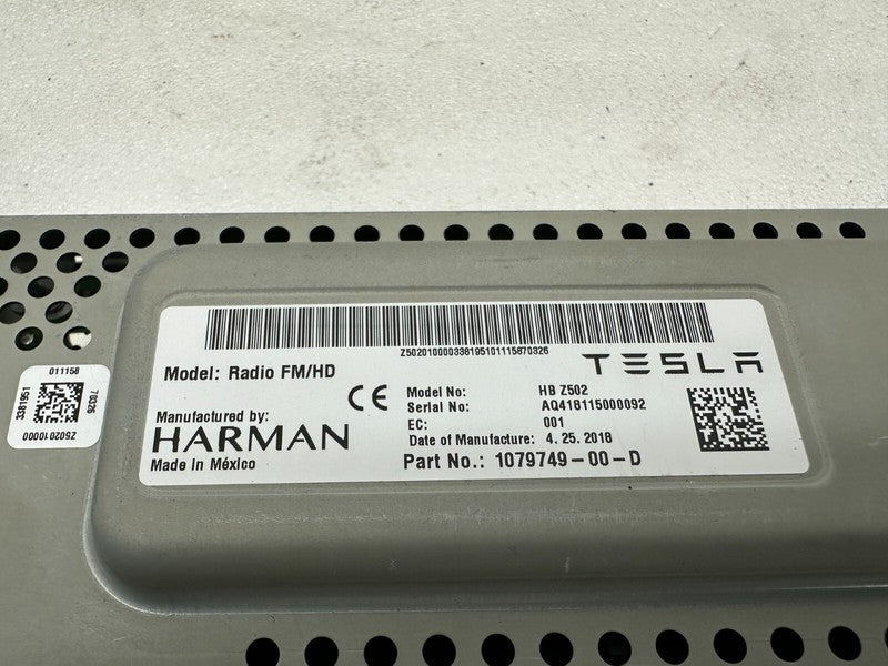 1079749 00 D ⭕ 2017-2023 Model 3 Harman Becker FM HD Audio Radio Receiver Module 1079749-00-D
