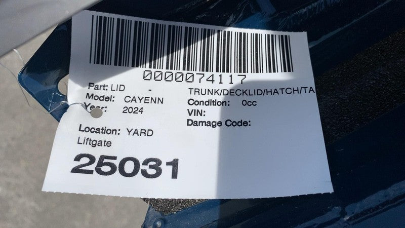 9Y3827446C ⭕24-25 Porsche Cayenne Coupe Rear Trunk Liftgate Tailgate Shell Panel 9Y3827446C