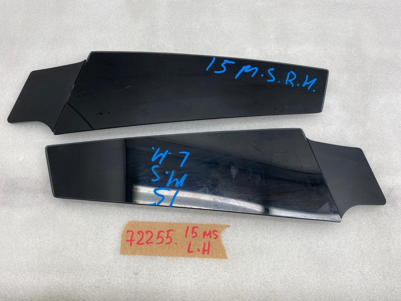 14942 12-15 Model S Left & Right Side B-Pillar Molding Applique Glass Trim 14942/14941