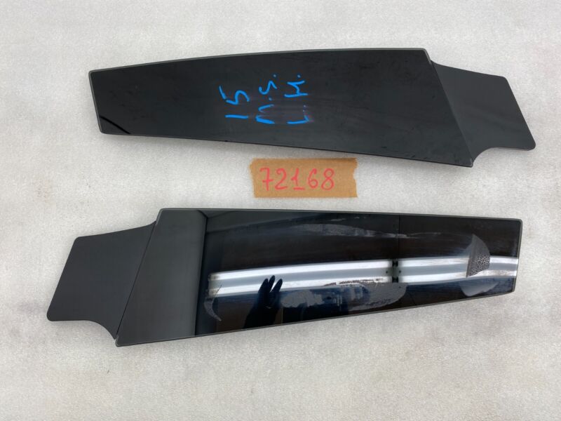 14941 ⭕ 2012-2015 Tesla Model S Left & Right Side B-Pillar Molding Applique Glass Trim