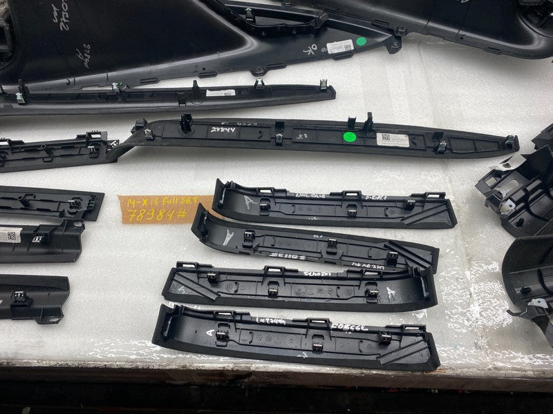 ⭕ 16-20 Tesla Model X SET Headliner Sunvisor Upper A + B + C-Pillar Tr