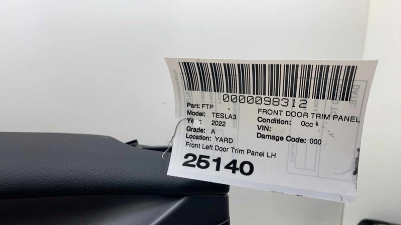 ⭕ 2021-2023 Tesla Model 3 Front Left Interior Door Panel Trim Card 159