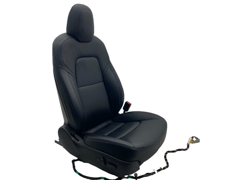 ⭕ 2017-2022 Tesla Model 3 Front Passenger Side 1st Row Seat Leather Black Right