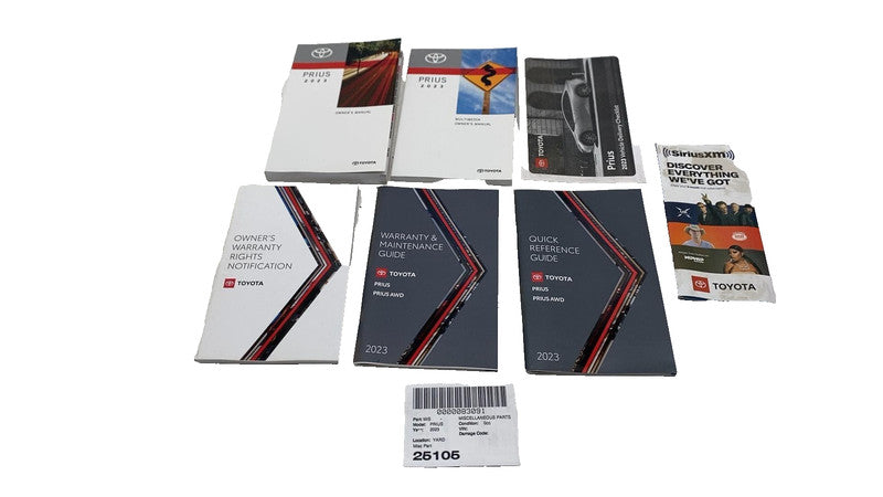 ⭕ 2023 Toyota Prius Owners Manual Booklet Book Set & Brochure