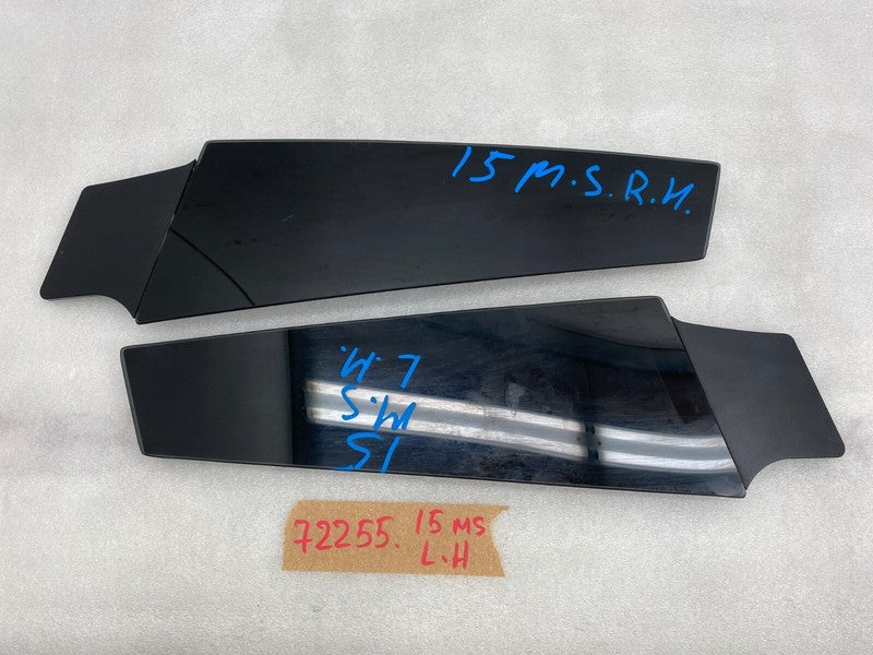 14942 12-15 Model S Left & Right Side B-Pillar Molding Applique Glass Trim 14942/14941