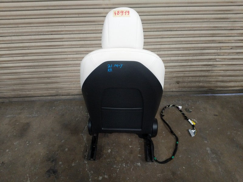 ⭕ 2017-2022 Tesla Model 3 Front Passenger Side 1st Row Seat Leather White Right