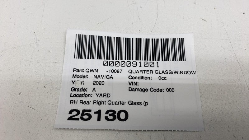 ⭕ 2018-2024 Lincoln Navigator Rear Left Quarter Window Glass OEM JL7B4