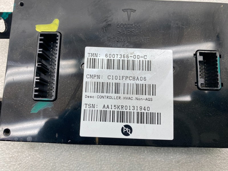 6007366 00 C ⭕ 12-20 Model S X A/C Heater Climate Control HVAC Controller Module 6007366-00-C