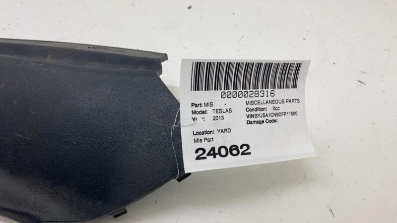 1006328 00 E 2012-2015 Tesla Model S Front Passenger Side Under Hood Apron Trim Cover Right
